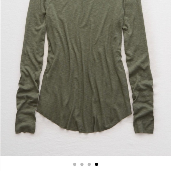 Aerie real soft ribbed long sleeve tee - 2 colors - Picture 3 of 4